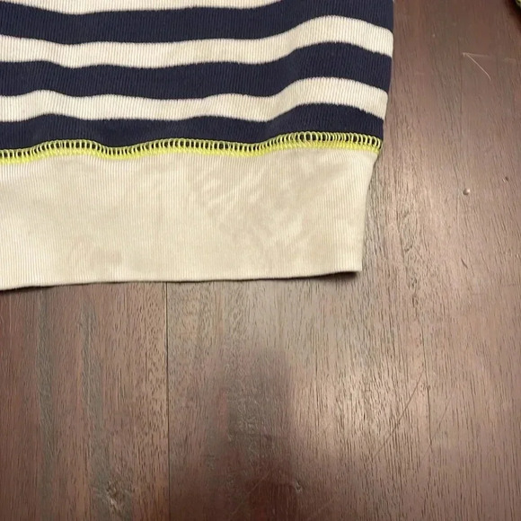 Ralph Lauren sweatshirt blue striped with green stitching size 16 - Picture 7 of 8